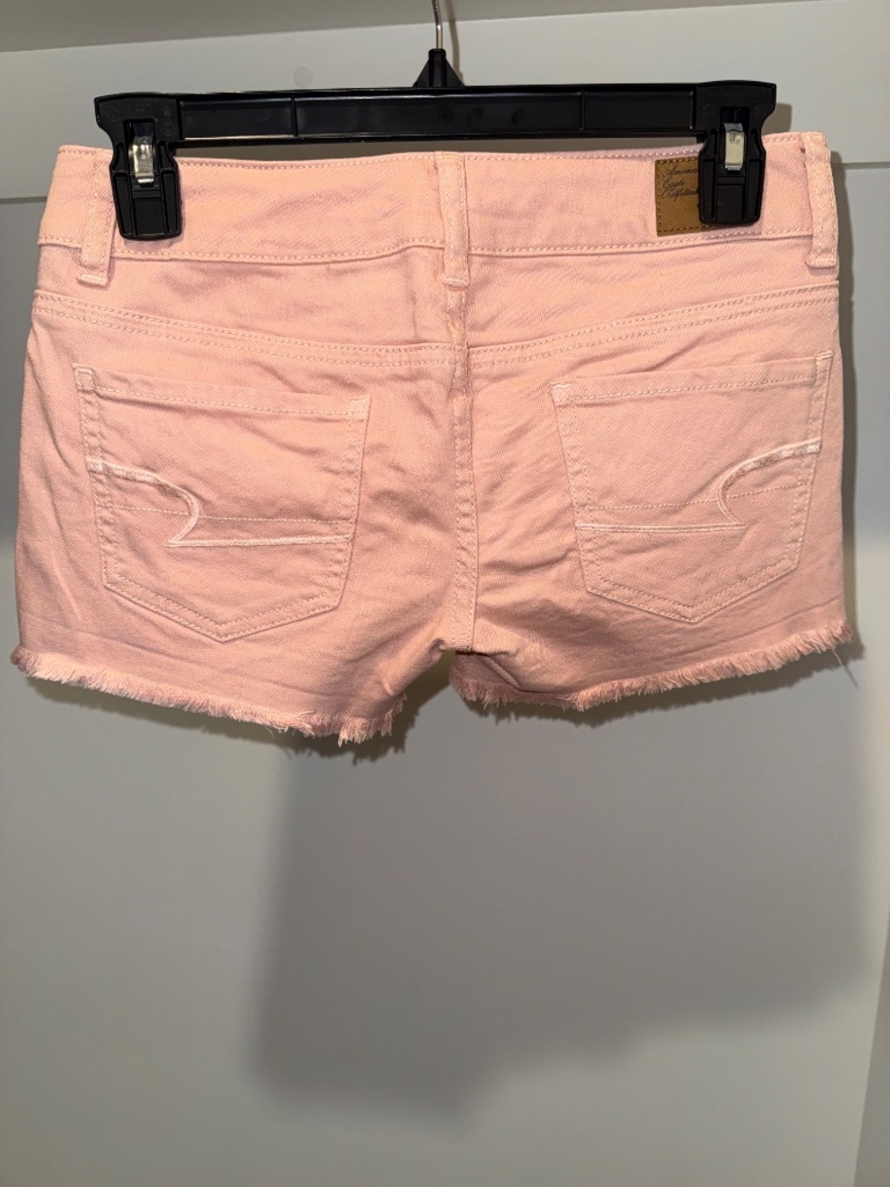 Vintage American Eagle Pink Stretch Denim Cutoff Shorts Size 00